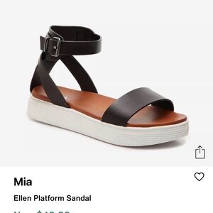 MIA Black and White Strappy Sandals